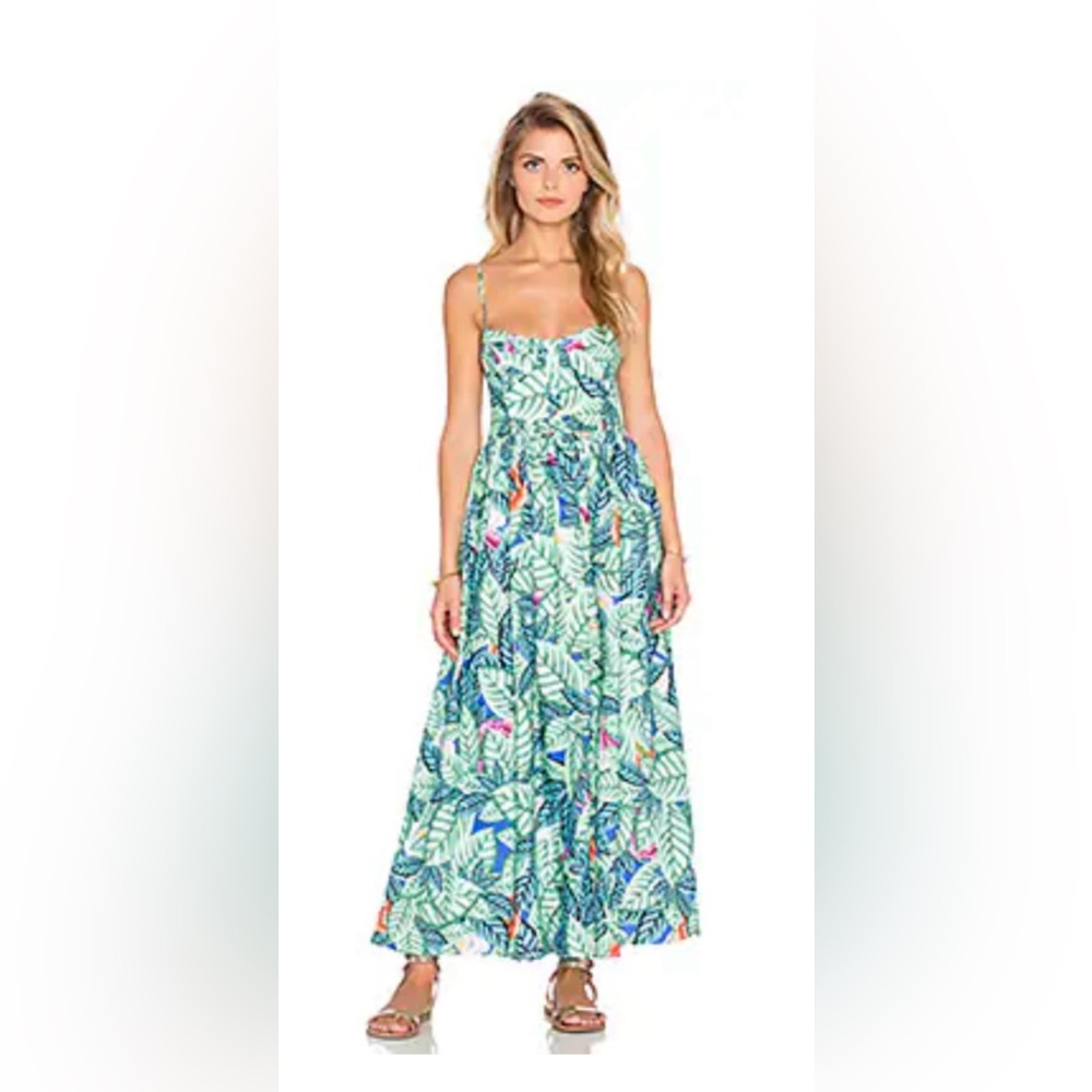 Mara Hoffman Linen Bustier Leaf Dress RARE